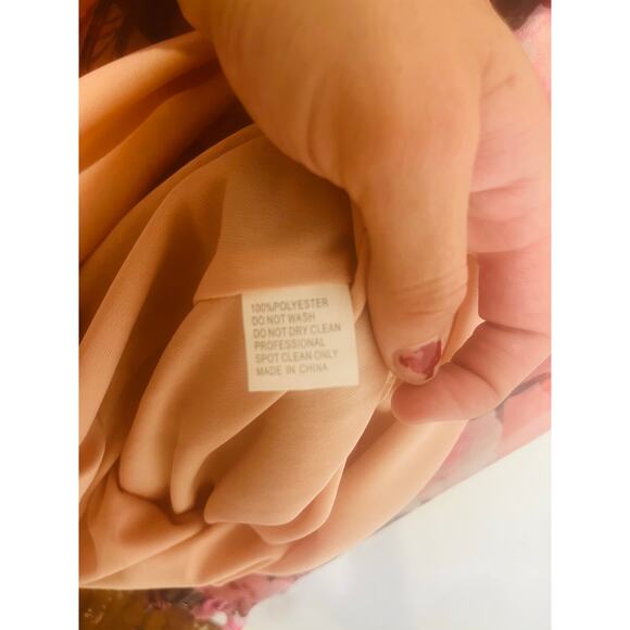 NWT MAC DUGGAL 55404 Floral Print High Neck Ruffle Cape Mini Dress Size 2 - Picture 6 of 7